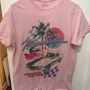 Ford Pink Mustang Graphic Tee